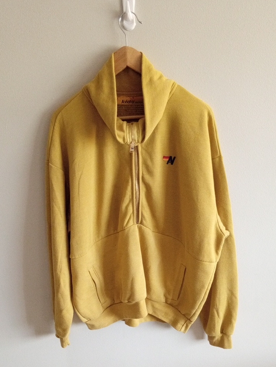 Aviator Nation Tops - Aviator Nation Woman's Goldenrod Yellow Half-Zip Pullover